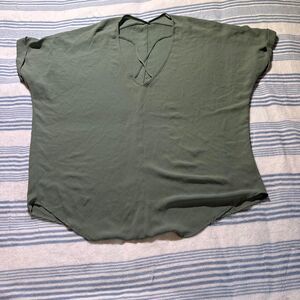 Lush Women's Green and Khaki Blouse